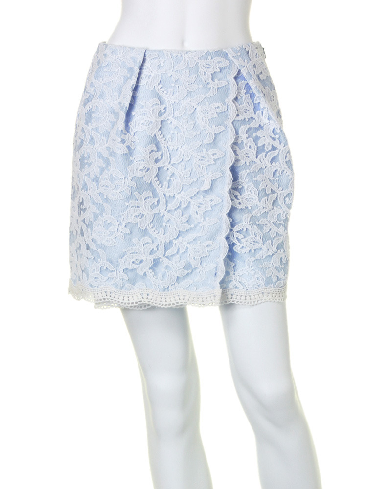 MERCURYDUO【DUO】レーススカラップ巻スカート