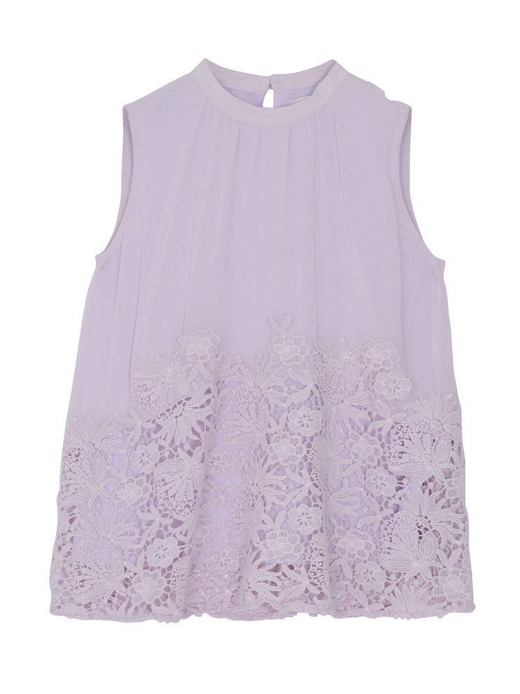 MERCURYDUO レース切替ボトルネックブラウス