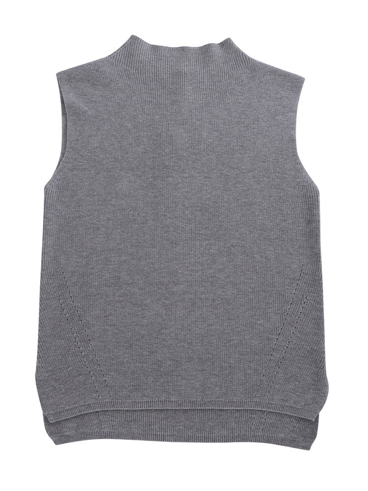 MERCURYDUO ボトルネックSIMPLEノースリーブニット