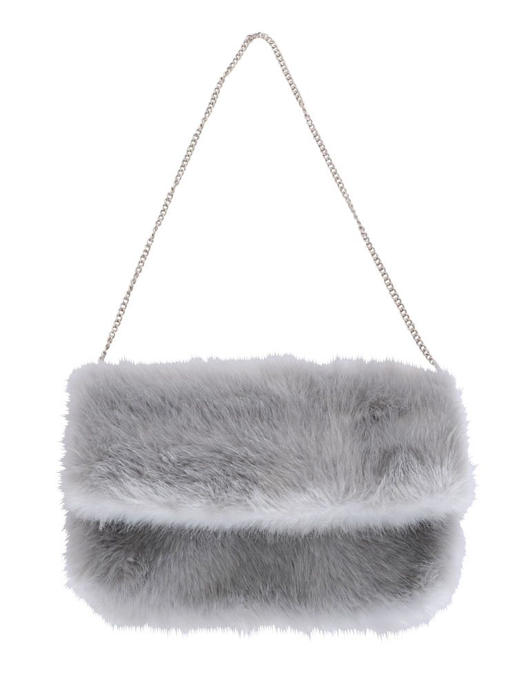 【GDS】フェイクファー折り返しクラッチBAG