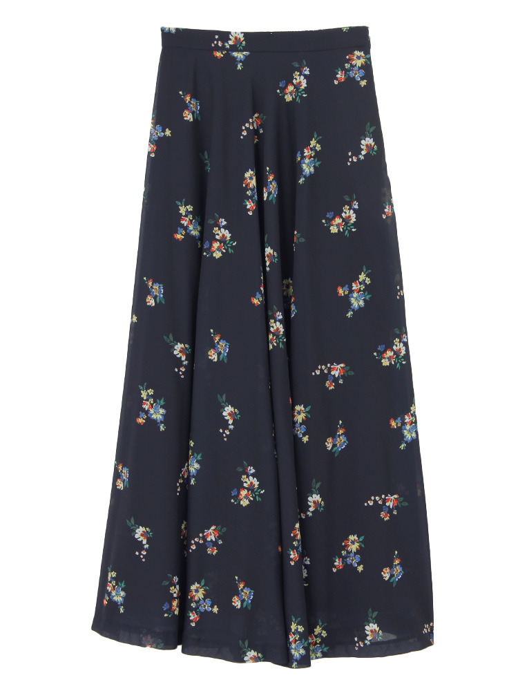 MERCURYDUO Flowerプリントフレアロングスカート