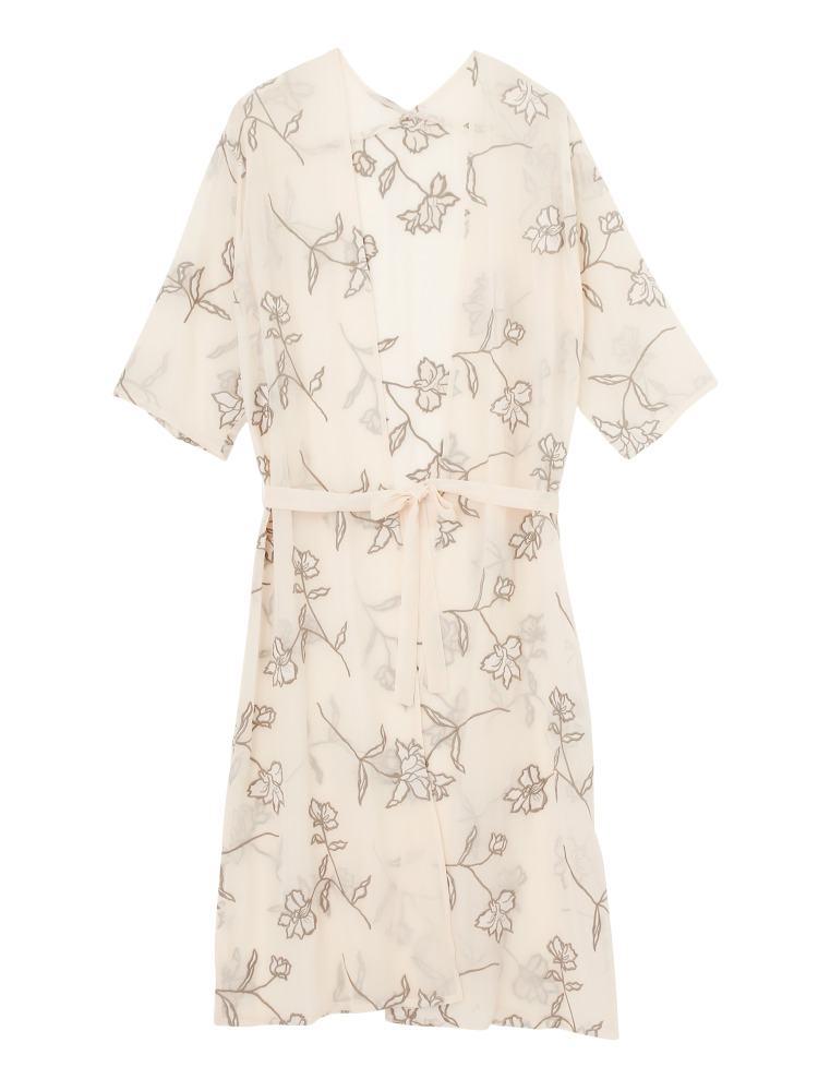 MERCURYDUO【小嶋陽菜さんコラボ】AiryLeafプリントロングガウン