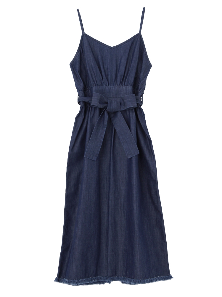 MERCURYDUO【小嶋陽菜さんコラボ】ダンガリーIラインワンピース