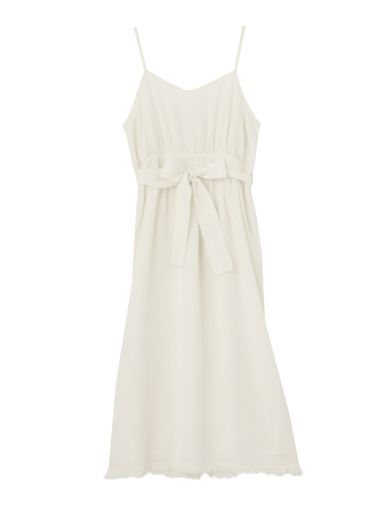 MERCURYDUO【小嶋陽菜さんコラボ】ツイルIラインワンピース(オフ)