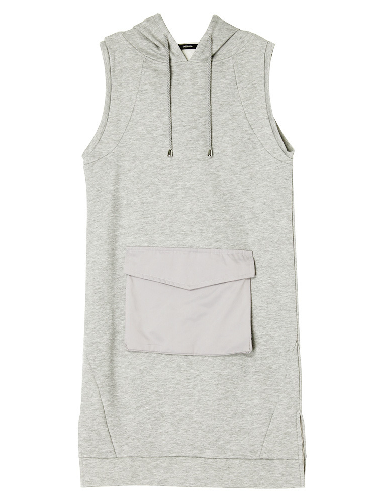 【CASUAL】スウェットフードワンピース
