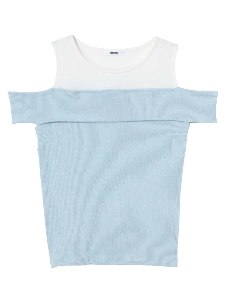 【FEMININE】オフショルレイヤードトップス