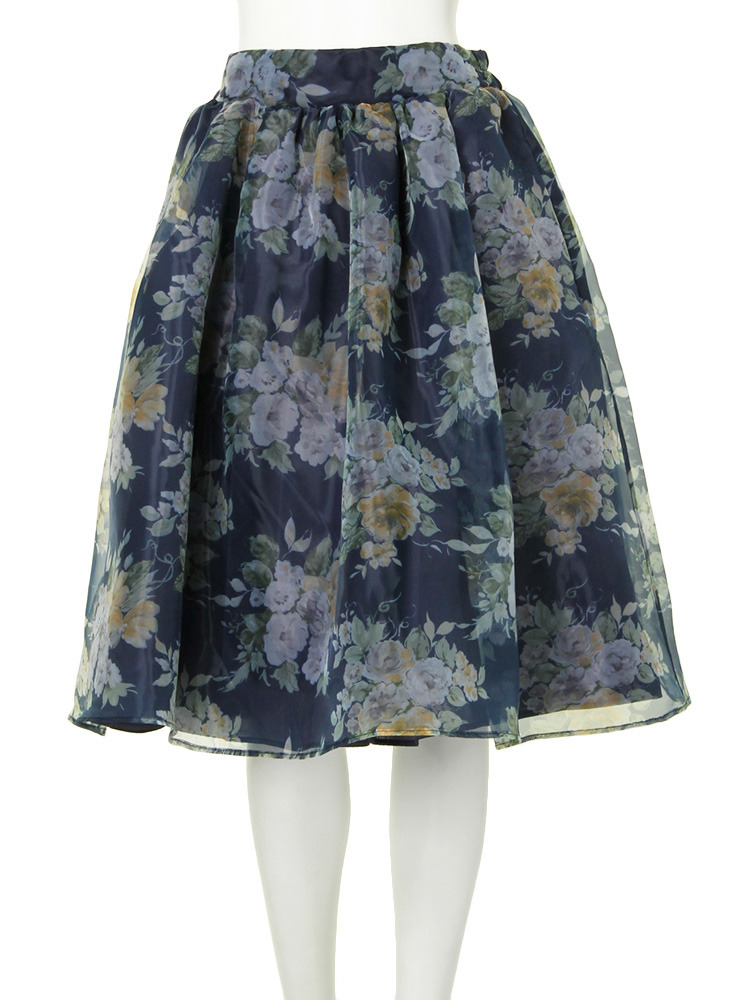 dazzlin【W】ブーケ花柄オーガンジースカート