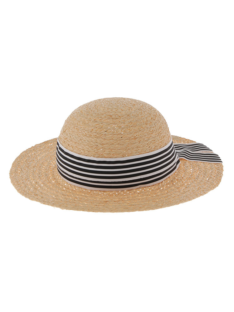 【goods】ボーダーリボンツバ広ＨＡＴ