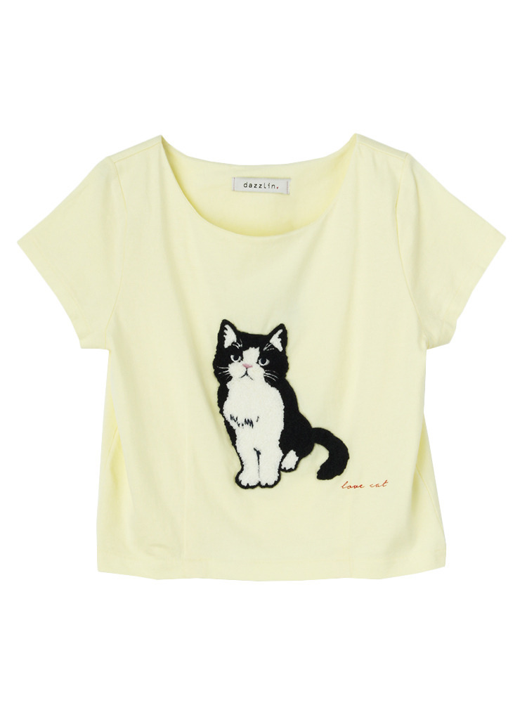 【R】ワッペンキャットＴシャツ�