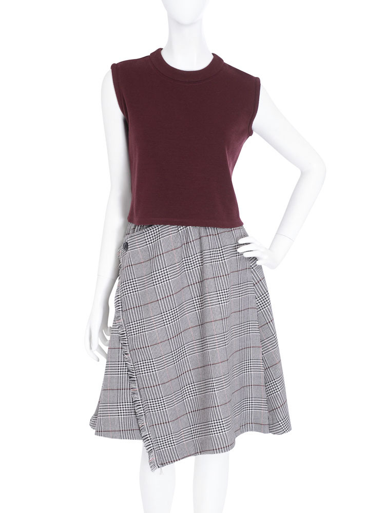 dazzlin ラップスカートコンビワンピース