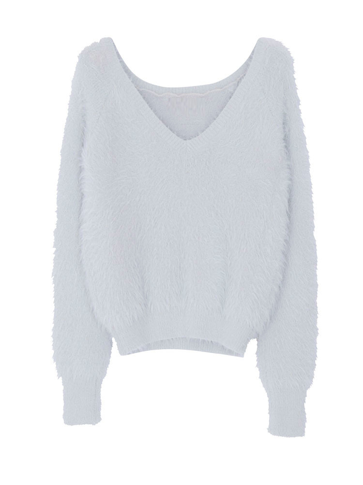 dazzlin シャギーＶネックニットトップス