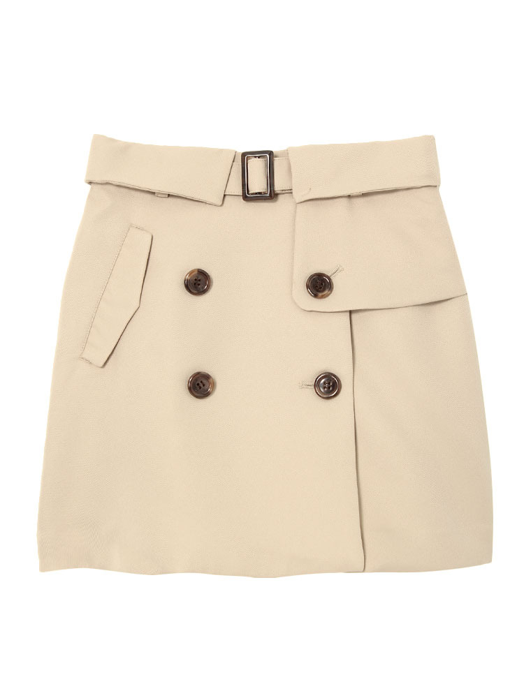 dazzlin トレンチ風台形スカート