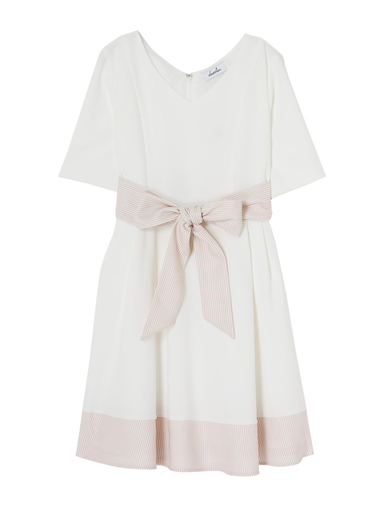 dazzlin【MACOコラボ】ストライプ切替ワンピース