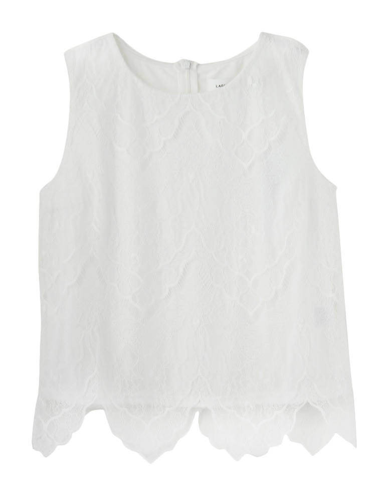 フラワーレーススカラップタンク