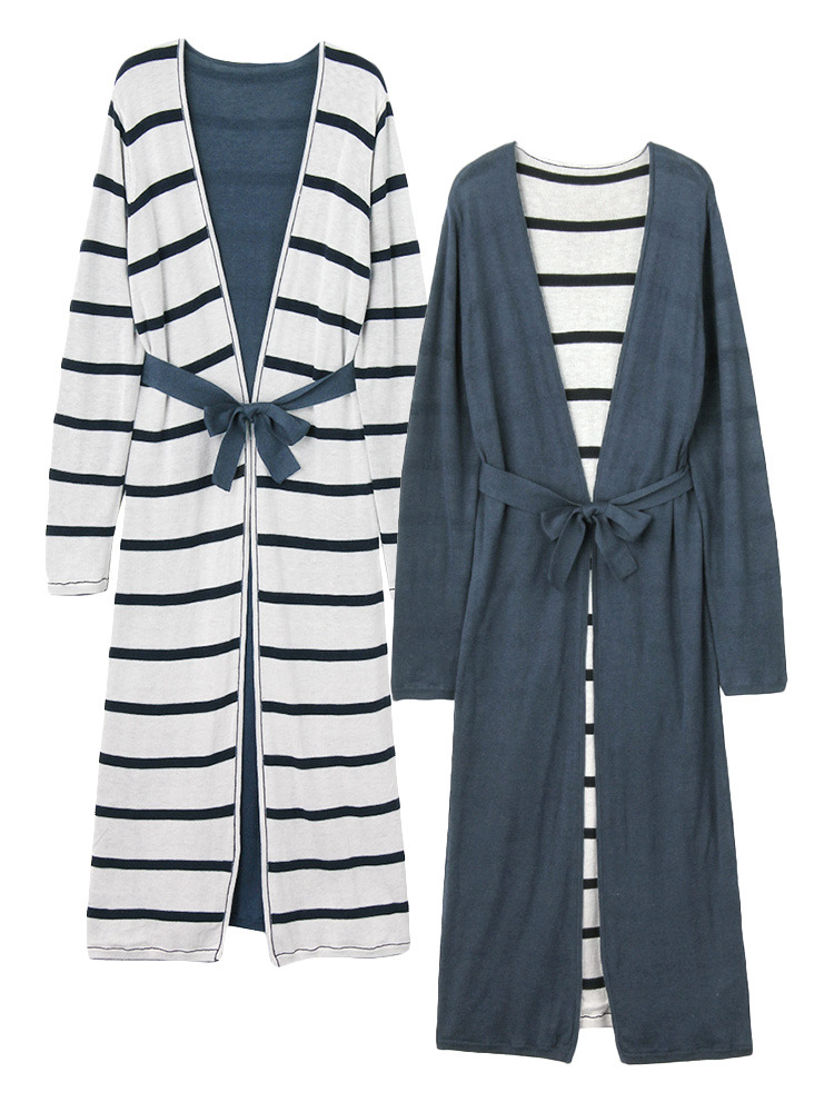 LAGUNAMOON リバーシブルボーダーカーディガン