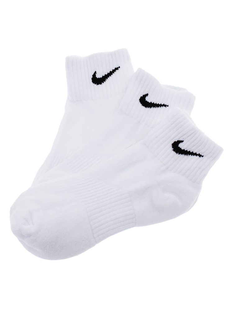 〈NIKE〉3P コットンクッションクォーターソックス+モイスチャーマネジメント