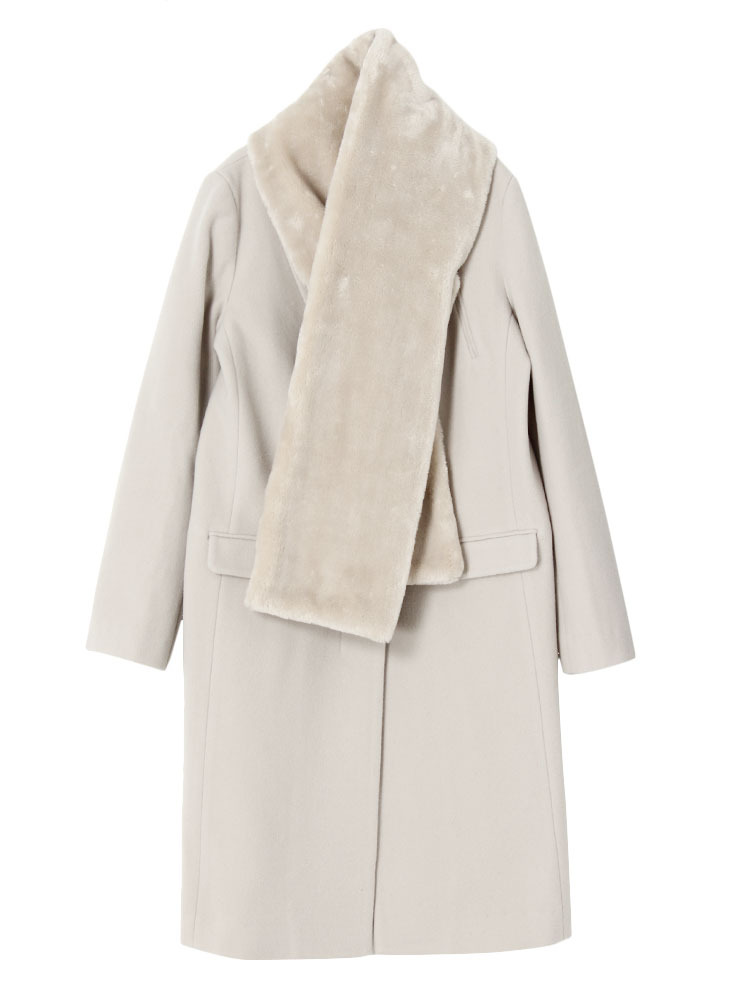 LAGUNAMOON Woolロングチェスターコート　ティペットSET