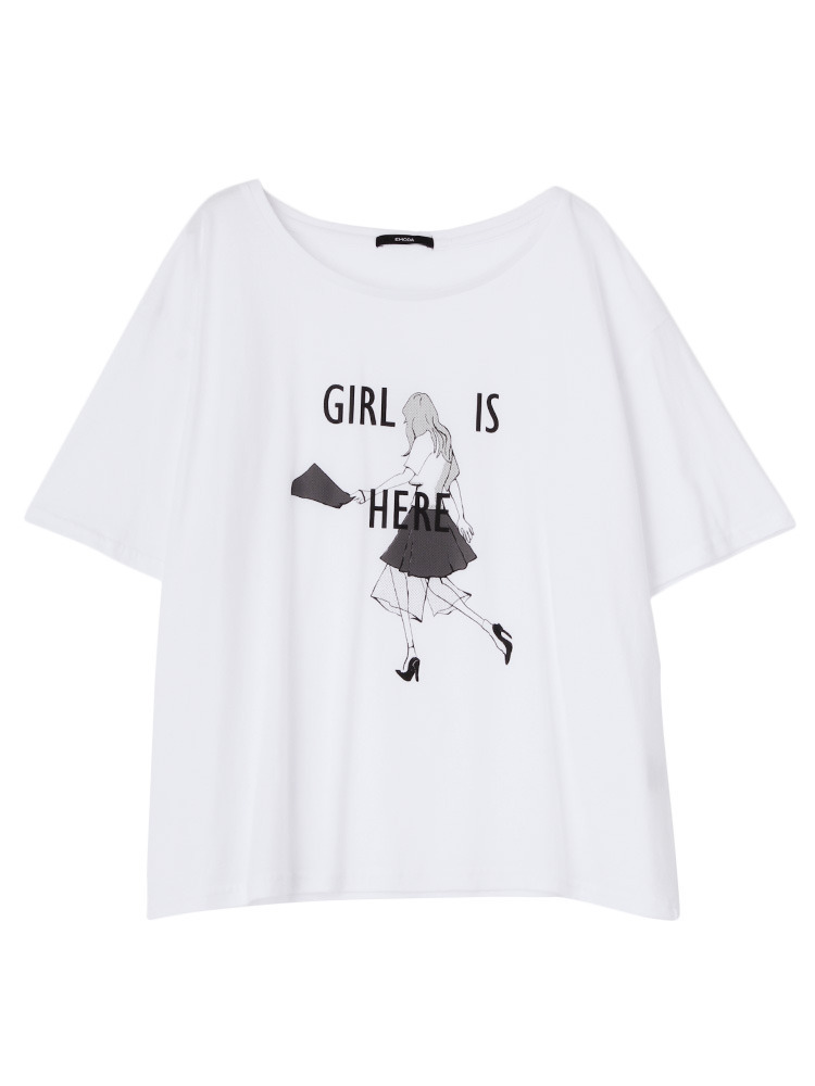 girl is here Tシャツ