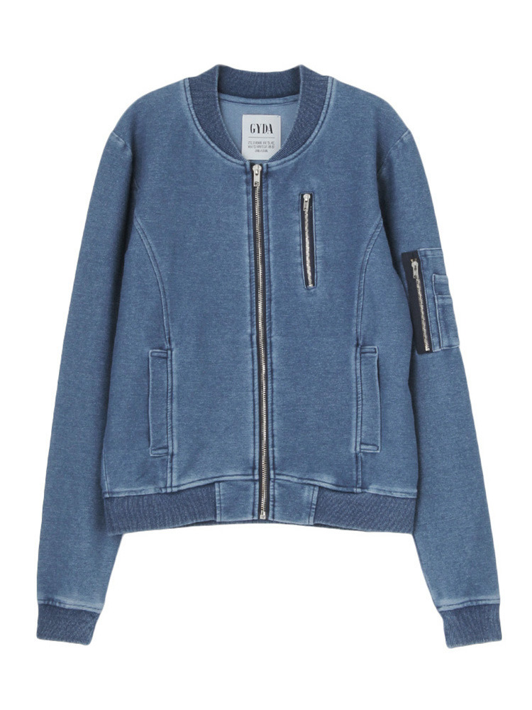 GYDA カットデニムMA-1ブルゾン