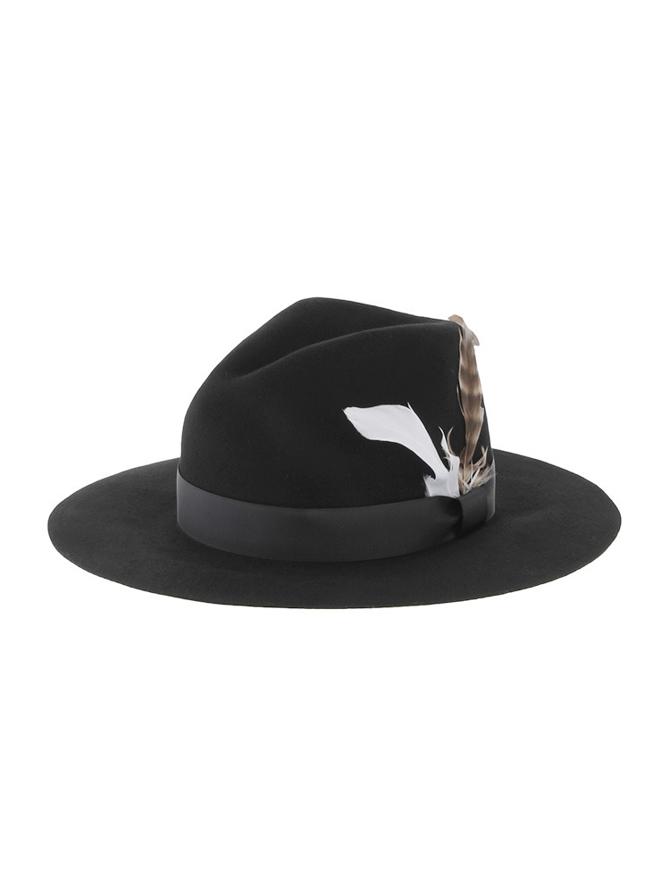 フェザーロングブリムHAT