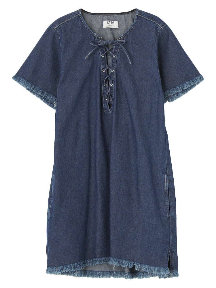 GYDA フロントスピンドルワンピース
