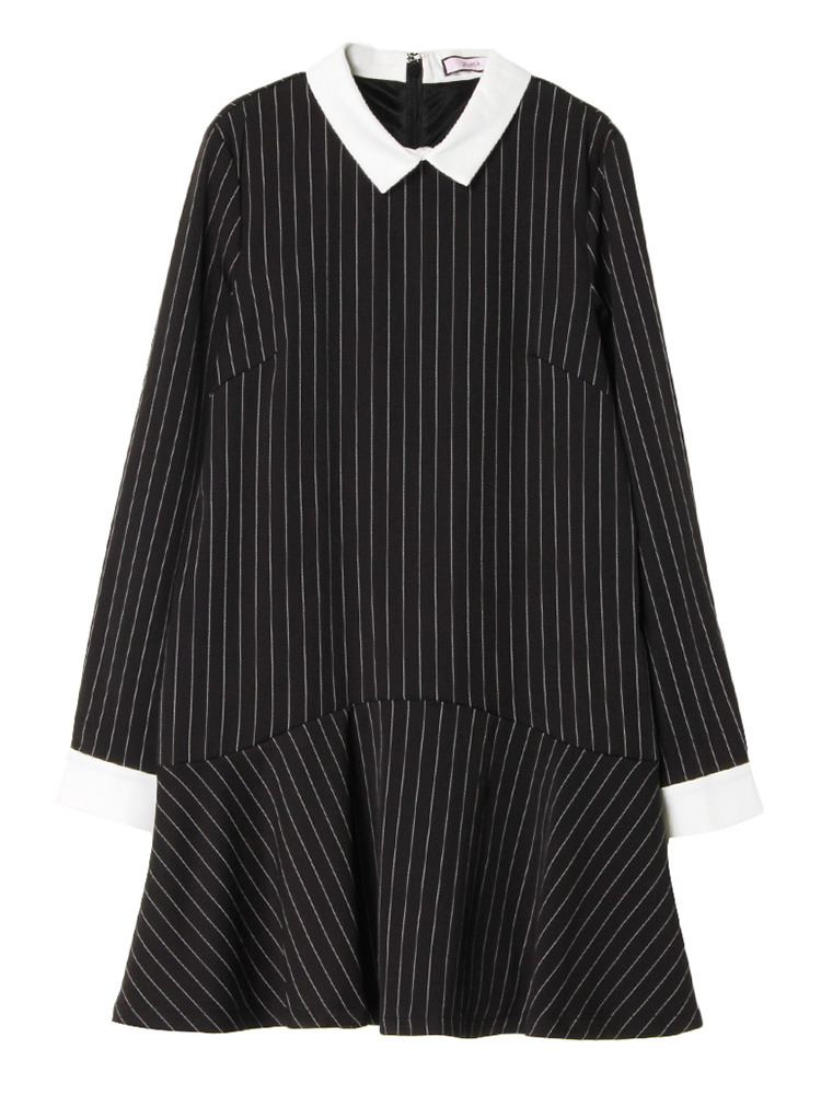 jouetie 衿付きローウエストフレアワンピース