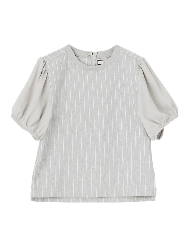ストライプ×シフォンT