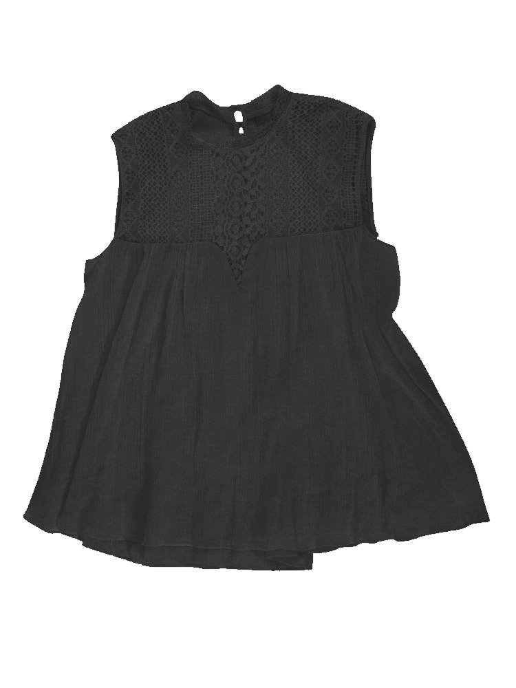 Ungrid レース切替フレアブラウス