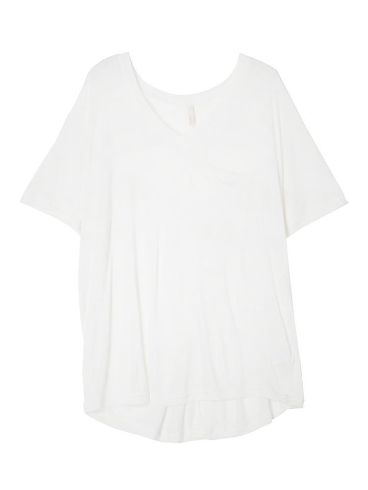 レーヨンVネックTee