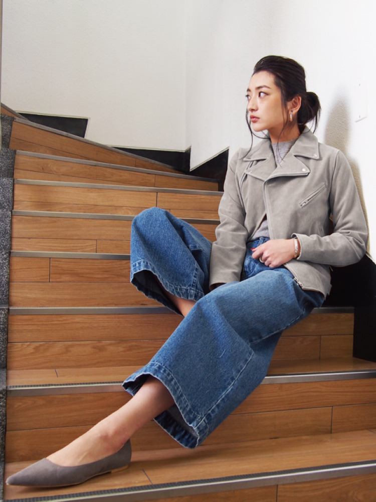 スウェードライダースジャケット