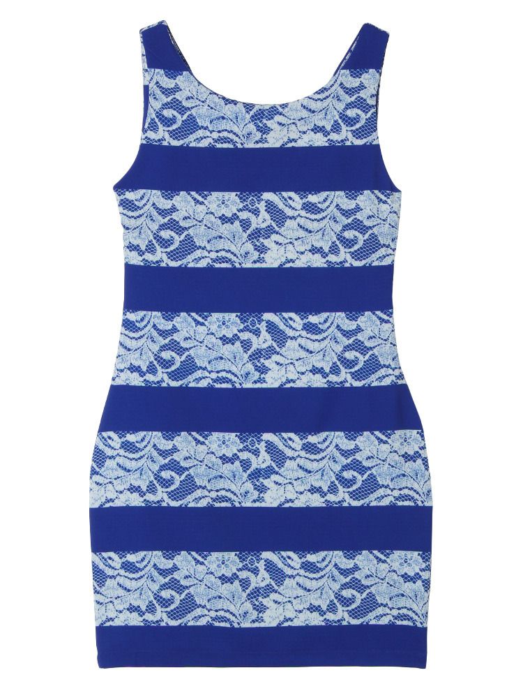 RESEXXYボーダーレース切替コクーンワンピース