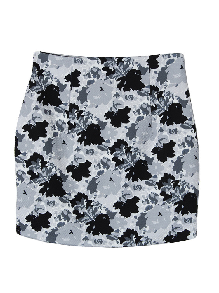 RESEXXY　MIXカラーフラワータイトスカート