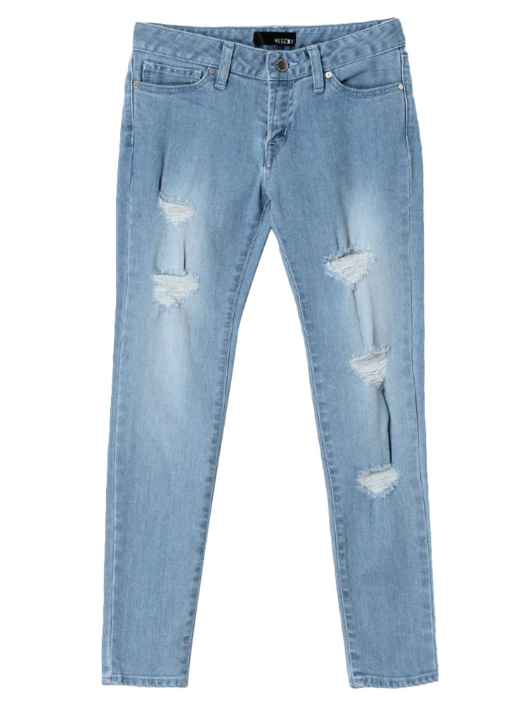 RESEXXY クラッシュスキニーdenimパンツ
