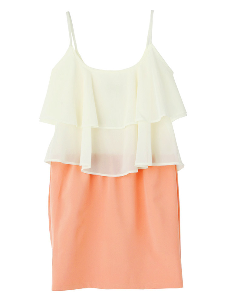 RESEXXY ラッフルシフォンコンビワンピース