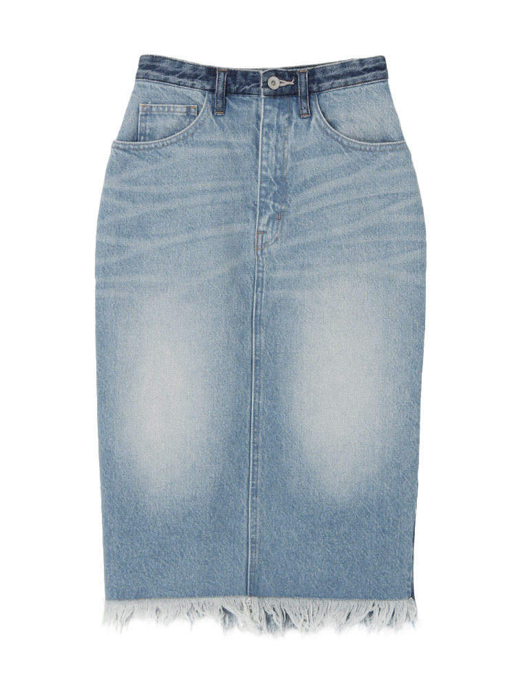 フリンジデニムスカート