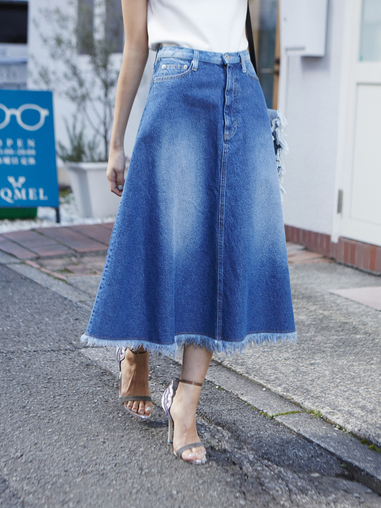 デニムサーキュラースカート