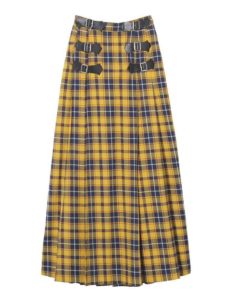 NANCY PLAID MAXI SKIRT