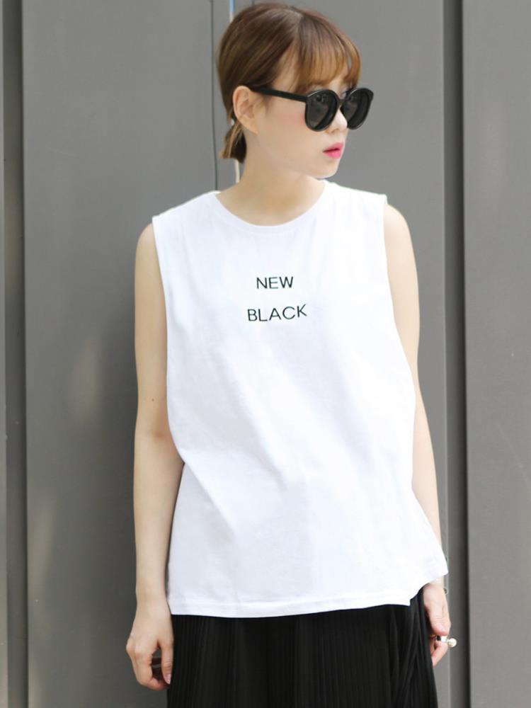 NEWBLACKロゴタンクトップ