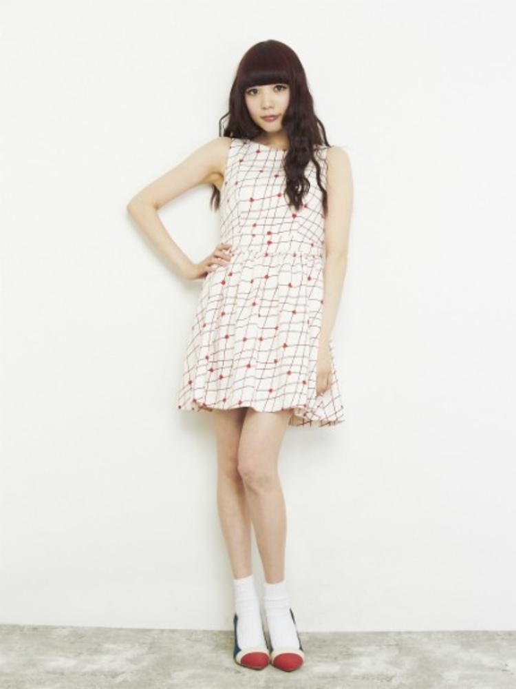 merry jenny ハートチェックギャザーワンピース