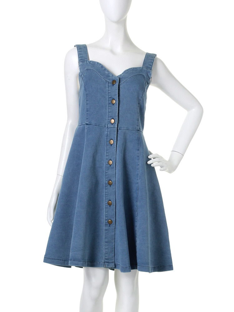 merry jenny Ｆボタンデニムワンピース