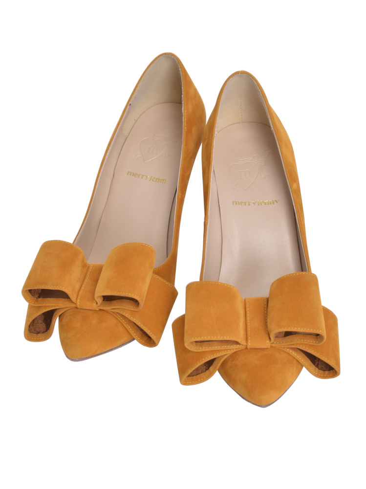 merry jenny スエードリボンパンプス