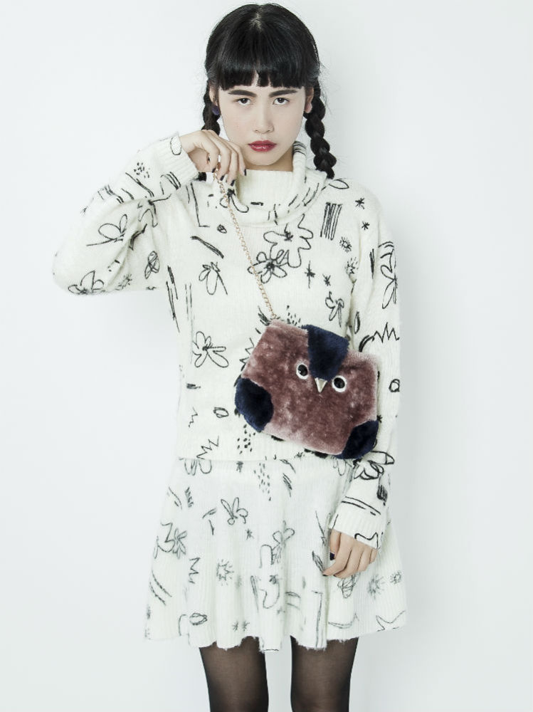 【vivi12月号玉城ティナさん着用】フクロウポーチ