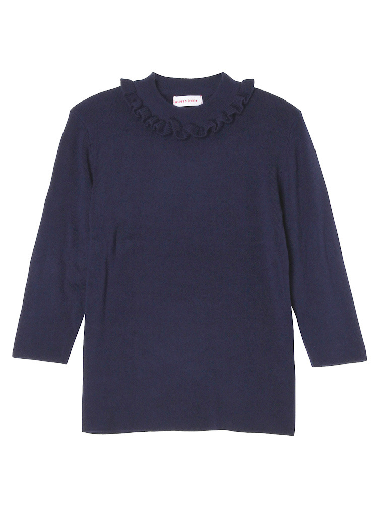 【non-no3月号大政絢さん着用】H/Gフリルハイネックニット