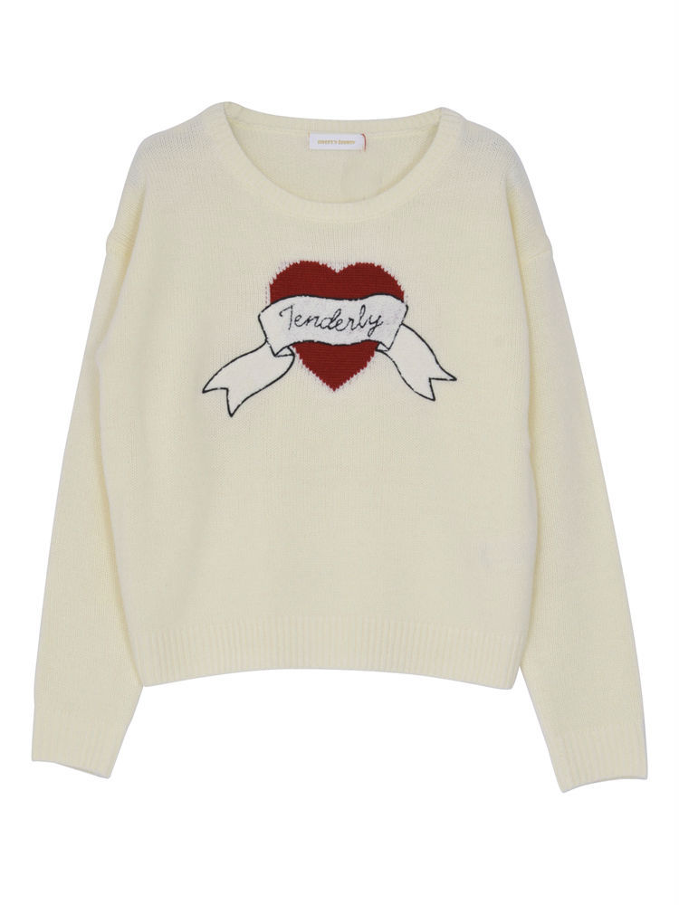 merry jenny【mer3月号山内あいなさん着用】M/G Tenderlyハートニット