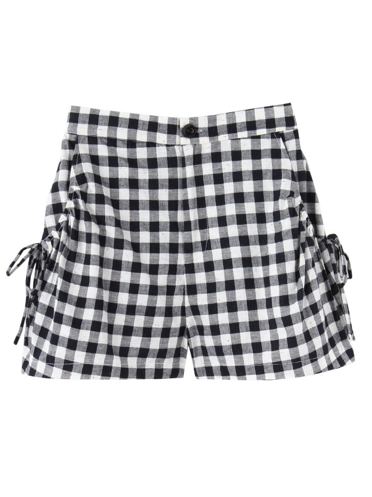 merry jennyコットンギンガムチェックショートパンツ