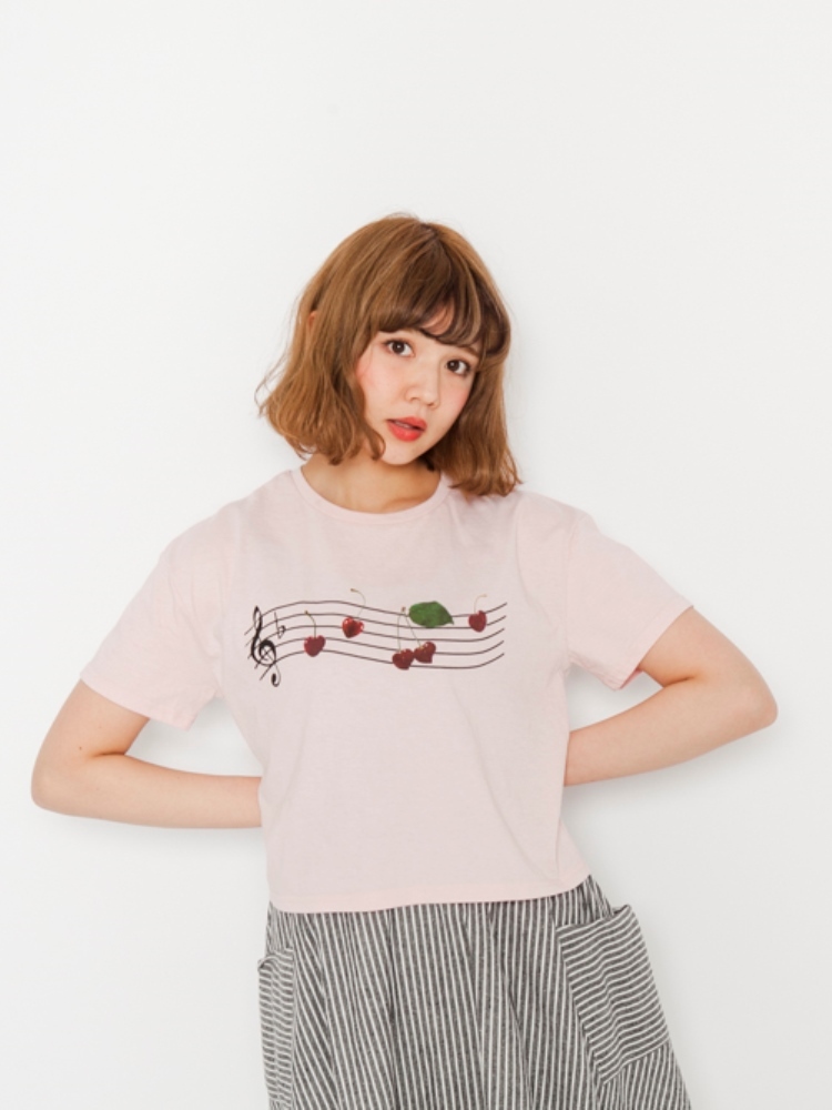 音符チェリーTシャツ