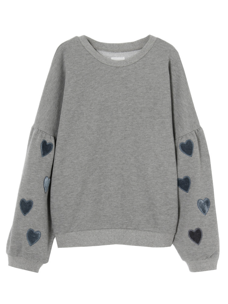 merry jenny≪ViVi10月号八木アリサさん着用item≫ベロアハートスウェット