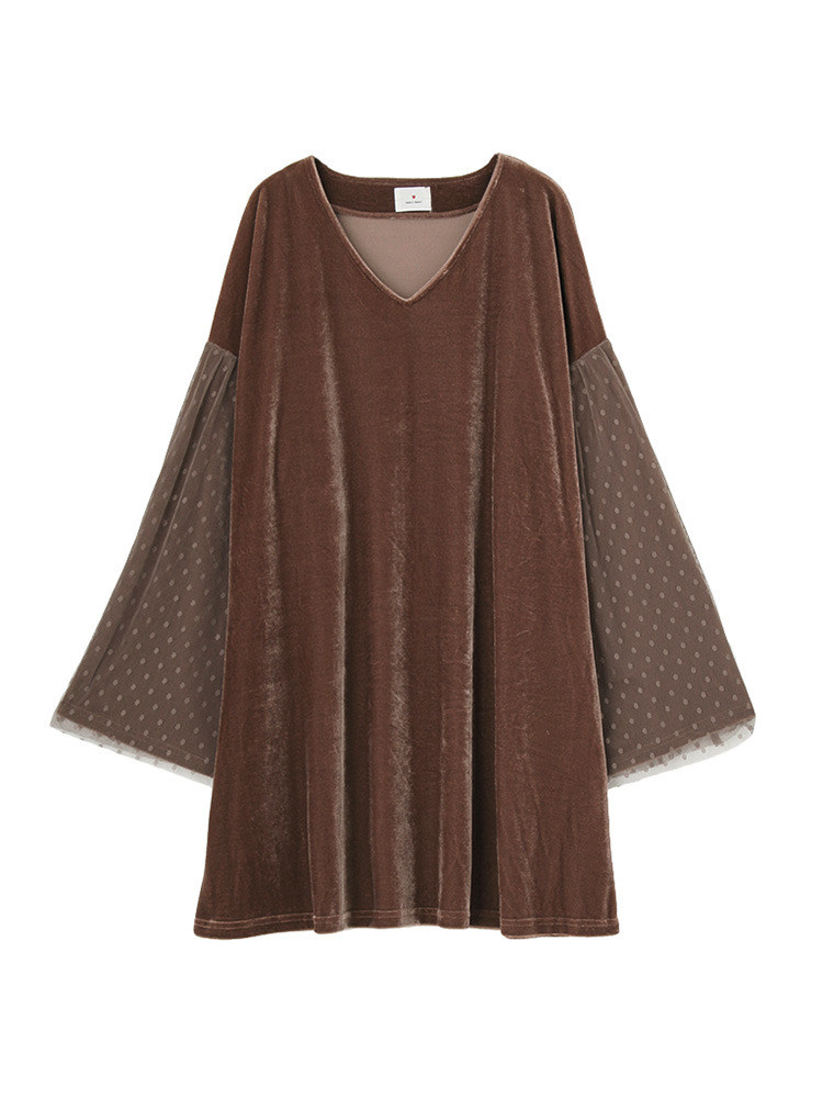 merry jenny ベロアチュールワンピース