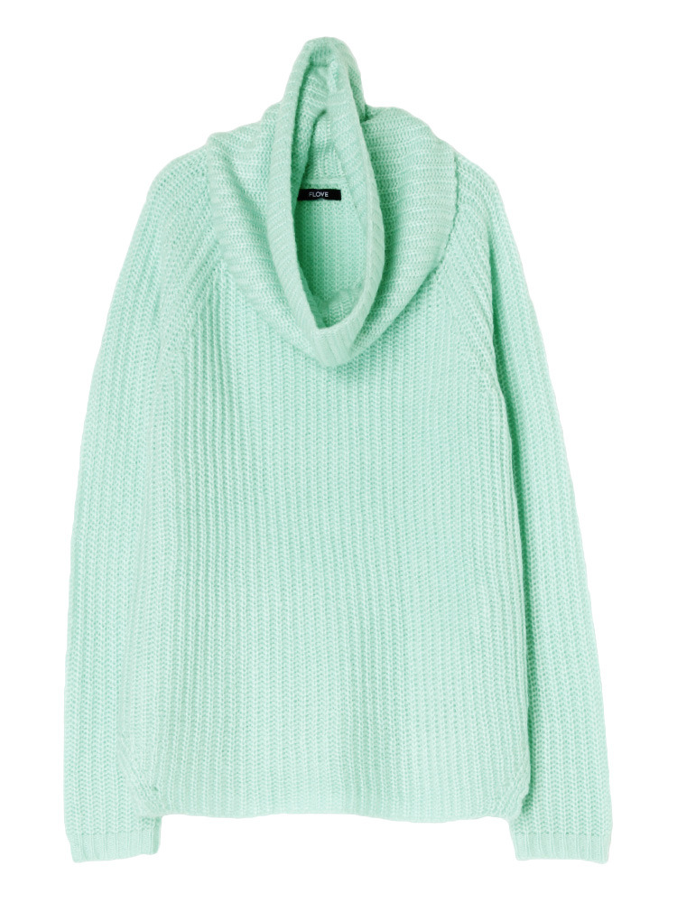 FLOVE【LAZY】起毛ハイネックニットプルオーバー