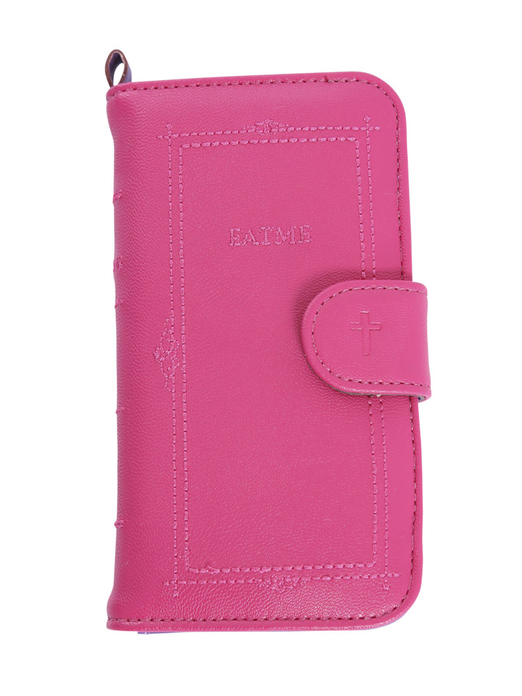 EATME≪6対応≫フェイクレザーbook i phoneケース（新色ローズ）
